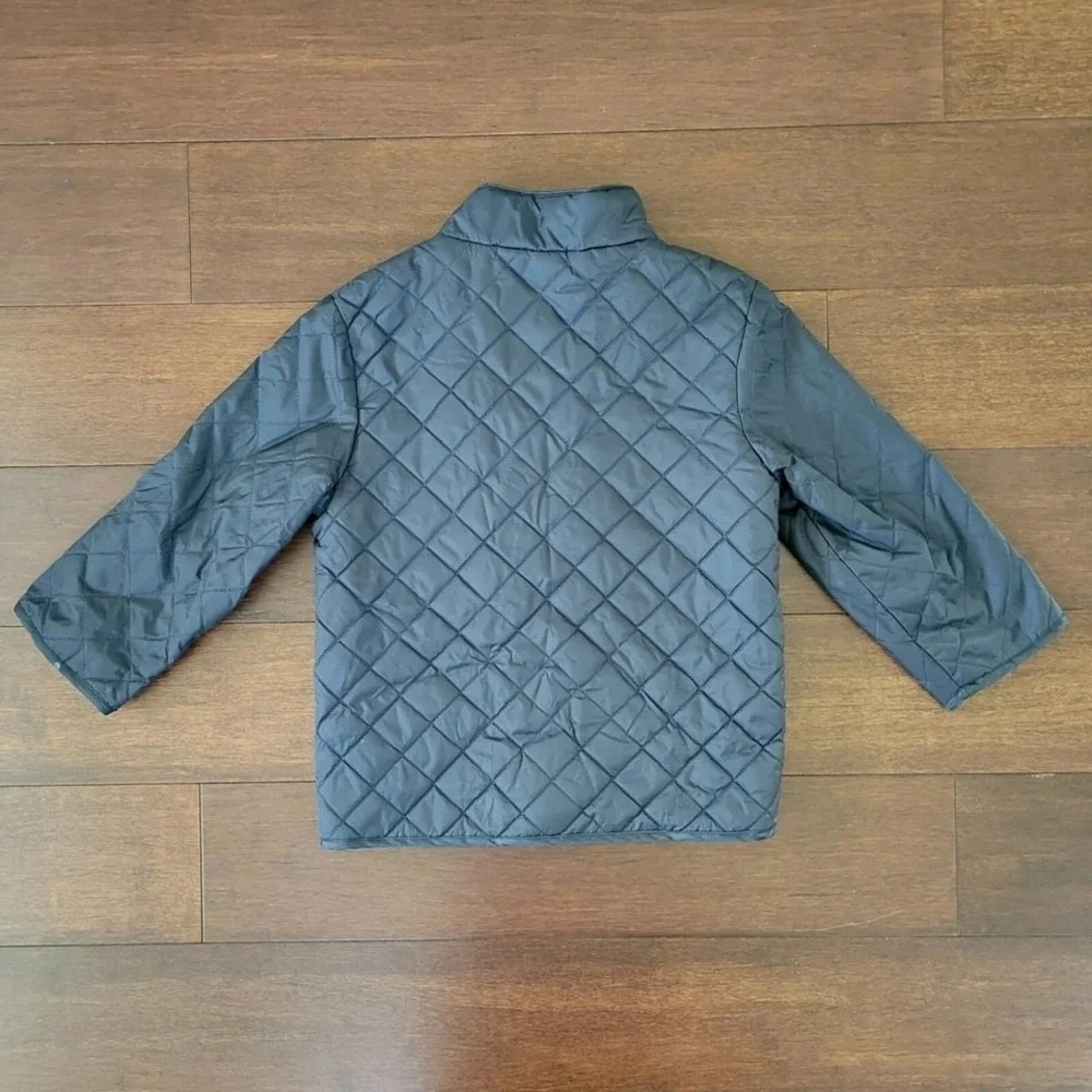 Gymboree Quilted Zip-Up Insulated Lightweight Jacket Navy Blue Size XS (3/4)
